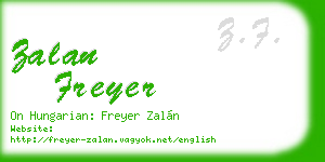 zalan freyer business card
